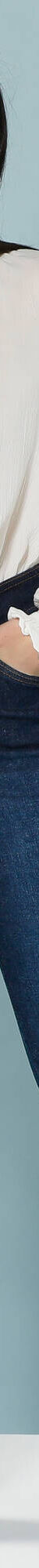 Jean droit à découpes, Spécial Petites (dark blue) Jean droit à découpes, Spécial Petites (dark blue)